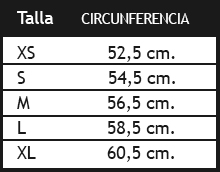 talla casco