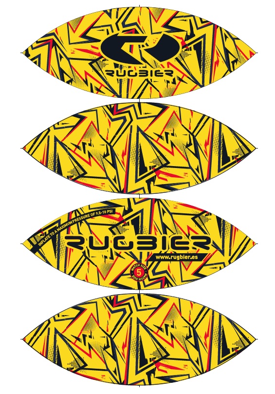 Balón Rugby Match - "THUNDER YELLOW" T5 - Imagen 5